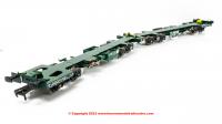 OO-FWA-4101C Revolution Trains FWA Ecofret Container Flat in VTG Green (Freightliner) - twin pack